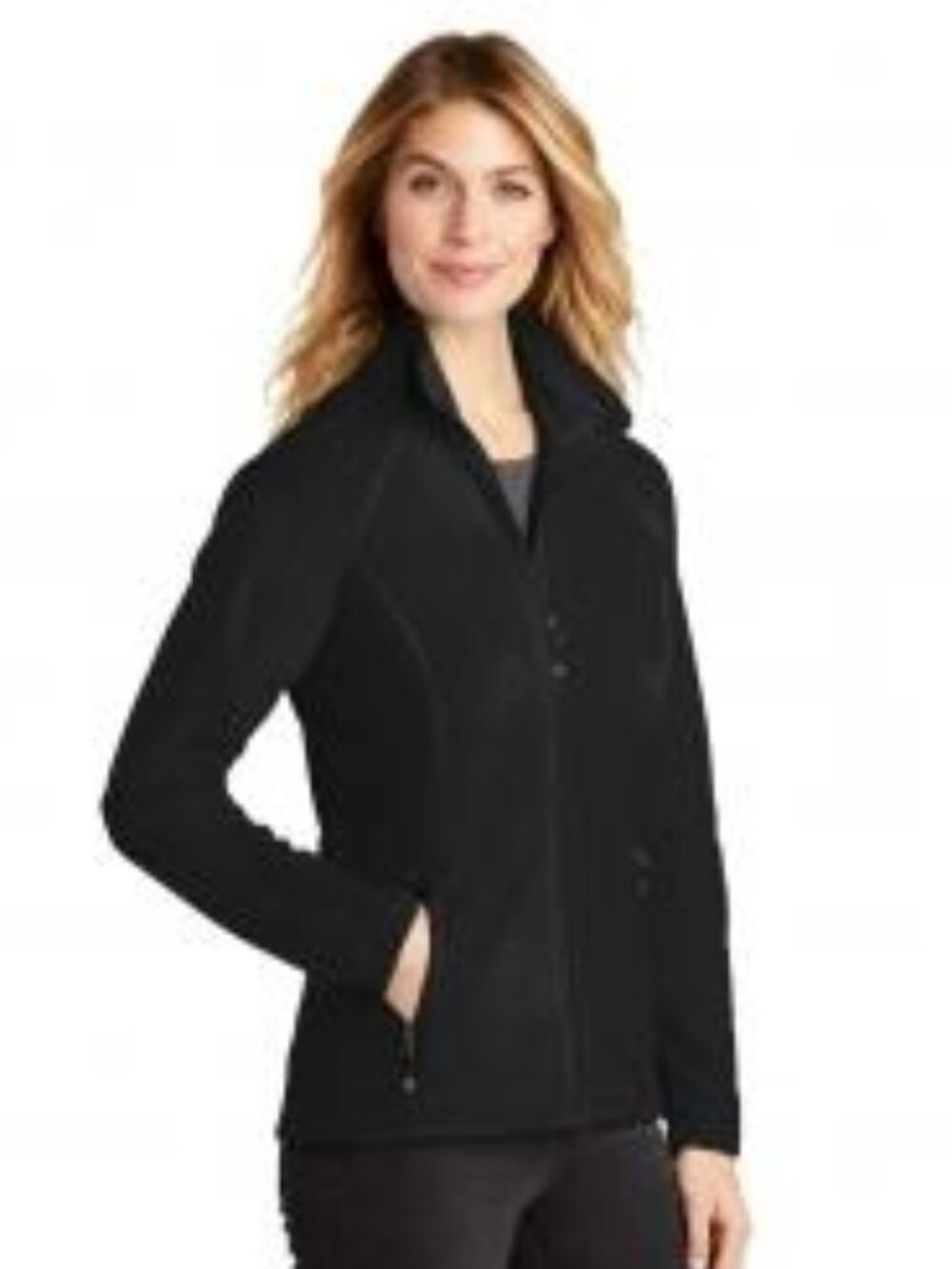 Eddie Bauer Ladies Full-Zip Microfleece Jacket - Black Size M (New)